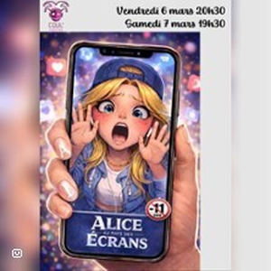 Illustration Alice au pays des écrans