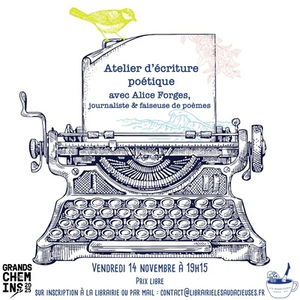 Illustration Atelier d'écriture poétique avec Alice Forges