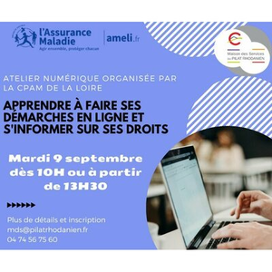 Illustration Atelier numérique "Apprendre à utiliser le site ameli.fr"