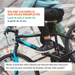 Illustration Balade culturelle à Roubaix, sur vélos réemployés !
