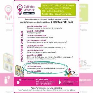 Illustration Café des Aidants – Saint-Dizier : Comment appréhender les angoisses de mon proche ?