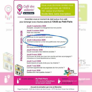 Illustration Café des Aidants – Saint-Dizier : Comment conserver un lien de qualité avec mon proche ?