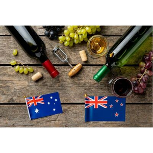 Illustration Cap sur les vins d'Adelaide, Australie, et de Hawke's Bay, Nouvelle Zélande