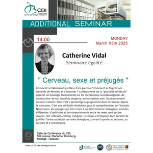 Illustration Catherine Vidal
" Cerveau, sexe et préjugés "
