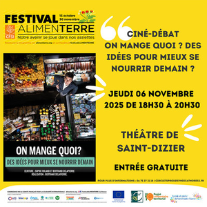 Illustration Ciné-débat « On mange quoi ? Des idées pour mieux se nourrir demain ? »