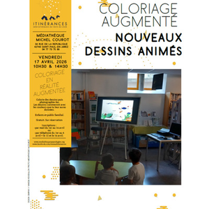 Illustration Coloriage augmenté : nouveaux dessins animés