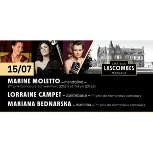 Illustration Concert exceptionnel Contrebasse, Mandoline et Marimba. Les Estivales de Musique en Médoc