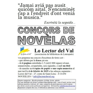 Illustration Concors de novèlas en occitan (e en francés tanben) fins al 6 de febrièr