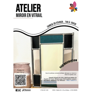 Illustration Confection d'un miroir en vitrail