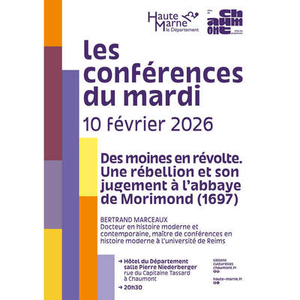 Illustration Conférence "Des moines en révolte. une rébellion et son jugement à l'abbaye de Morimond (1697)"