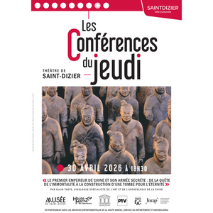 Illustration Conférence du Jeudi : le premier empereur de Chine et son armée secrète, de la quête de l’immortalité à la construction d’une tombe pour l’éternité.