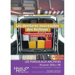 Illustration Conférence "Les dernières nouveautés des Archives"