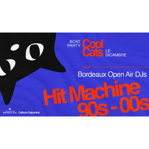 Illustration Cool Cats BOAT PARTY - Années 90/2000s avec Bordeaux Open Air