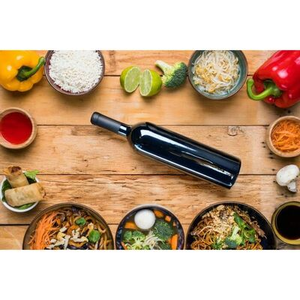 Illustration Cuisine asiatique et vins du monde