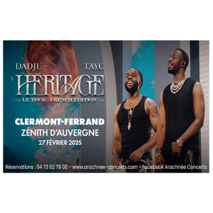 Illustration Dadju et Tayc : Héritage - the live session | Zénith d'Auvergne