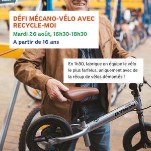 Illustration Défi Mécano-vélo : fabrique en équipe le vélo le plus farfelu possible !