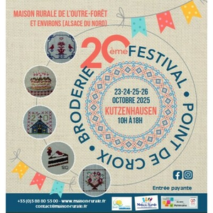 Illustration festival du point de croix et de la broderie.