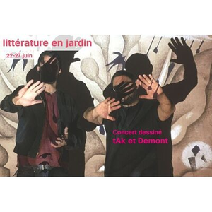 Illustration Festival Littérature en jardin : Concert dessiné "Train de nuit dans la voie lactée", par le duo tAk et Demont (J5)