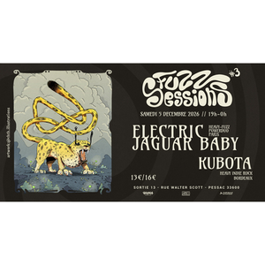 Illustration FUZZ SESSIONS #3 : Electric Jaguar Baby + Kubota