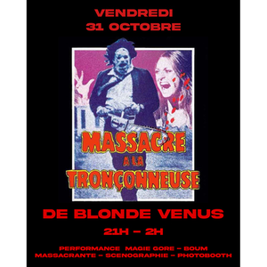Illustration Halloween Party - Massacre à la tronçonneuse de Blonde Venus