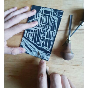 Illustration Initiation gravure sur linoléum - Académie d'art de Meudon