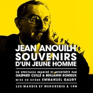 Illustration Jean Anouilh, Souvenirs d'un Jeune Homme - Théâtre de Poche-Montparnasse, Paris