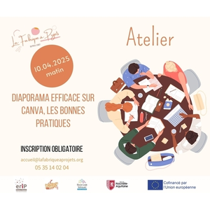 Illustration La Fabrique à Projets - Diaporama efficace sur CANVA, les bonnes pratiques