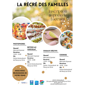 Illustration La récré des familles de janvier