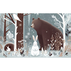 Illustration Les bébés explorateurs découvrent l’hiver