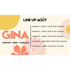 Illustration Les DJ set d'Août chez Gina