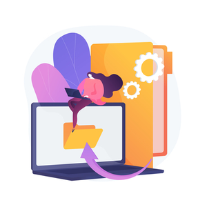 Illustration Les fichiers et dossiers de l'ordinateur