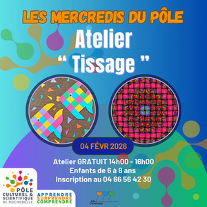 Illustration Les Mercredis du Pôle - Atelier "Tissage"