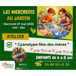 Illustration Les Mercredis du Pôle " Cyanotype fête des mères "