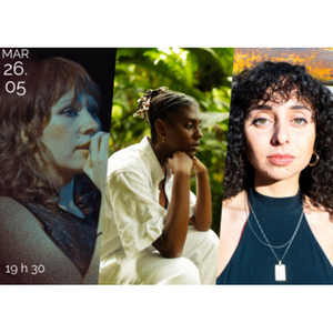 Illustration Les nouvelles voix de la littérature, scène à trois autrices