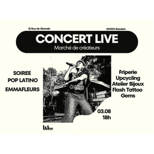 Illustration Live d’EmmaFleurs & Marché Créateurs au Whoo Bacalan
