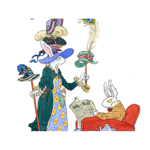 Illustration Madame le lapin blanc