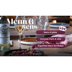 Illustration Menu dégustation mets & vins en 6 temps