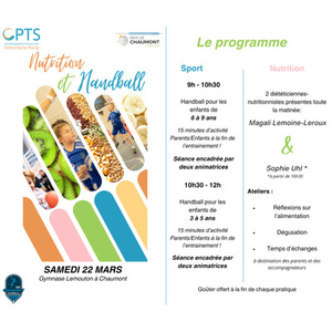 Illustration Nutrition et Handball