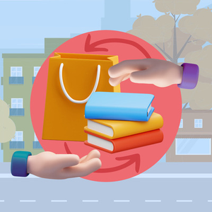 Illustration Portage de documents à domicile