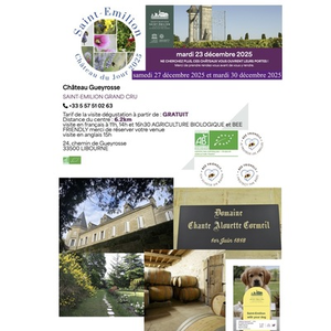 Illustration Saint Emilion, château du jour : 23, 27 et 30 décembre