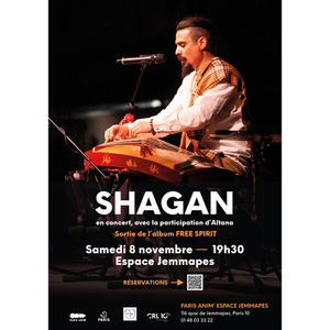 Illustration Samedi 8 nov. 2025 à 19h30 - Concert de SHAGAN à l'Espace Jemmapes, Paris 10e
