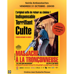 Illustration Soirée Halloween au Jean Eustache : Massacre à la tronçonneuse