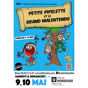 Illustration Spectacle enfants "Petite Pipelette et le Grand Malentendu"