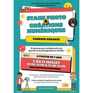 Illustration ✨Stage d'ateliers parents-enfants✨ 📸Thématique photo & créations numériques📸