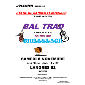 Illustration stage de danses et bal folk