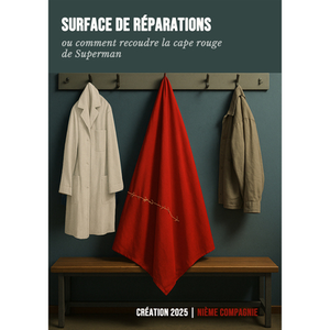 Illustration Surface de réparations ou comment recoudre la cape rouge de Superman