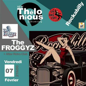 Illustration The Froggyz "rockabilly" + After Rétro Club