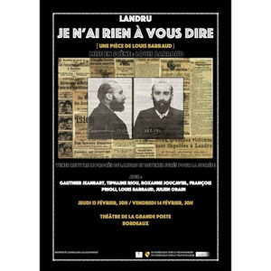 Illustration Théâtre "Je n'ai rien à vous dire - Le procès Landru"
