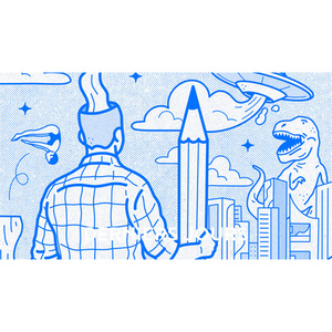 Illustration Thème ou thème pas? - exposition de Futur Radieux