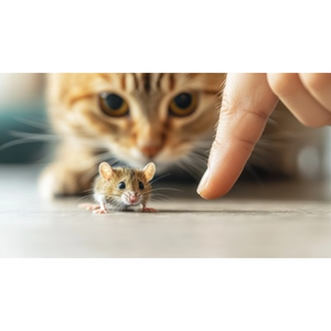 Illustration Toxoplasmose : le chat, la souris, l'humain et le parasite